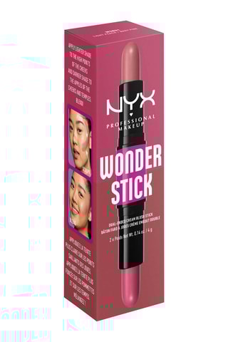 Stick blush creme vegan com dupla ponta Wonder Stick - Light Peach & Baby Pink - 2 x 4 g