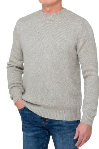 Jersey regular fit de lana y mohair Alaska - Gris