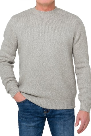 Jersey regular fit de lana y mohair Alaska - Gris