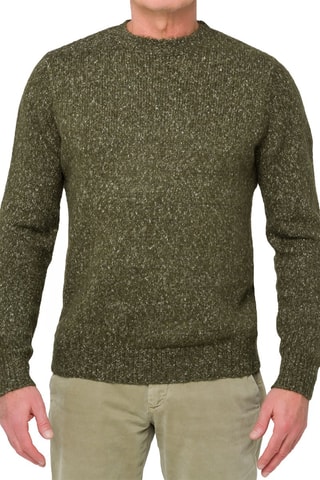 Jersey regular fit de lana y mohair Alaska - Verde