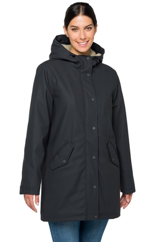 Parka regular fit con capucha Karen - Gris oscuro