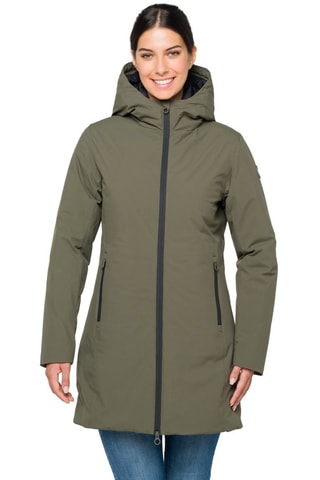 Parka regular fit con capucha - Verde oscuro