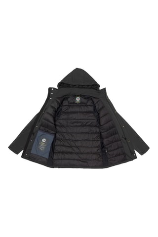 Parka regular fit con capucha Nusakan - Negro