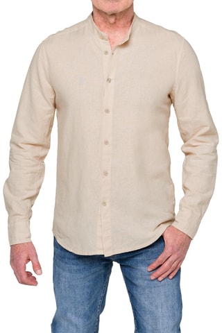 Camisa regular fit de lino Tongareva - Arena