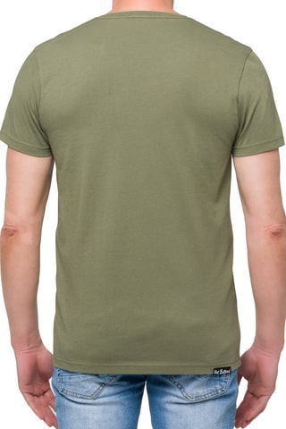 Camiseta regular fit Direction - Caqui y blanco