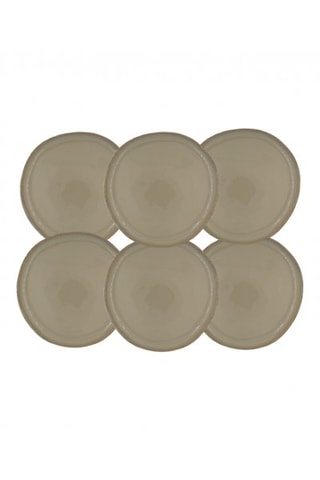 6 platos de postre de cerámica Dune