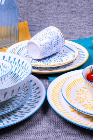 6 platos de postre de porcelana Kyoto - 20,3 cm