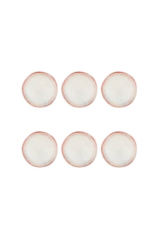 6 platos de postre de cerámica Agate - 22 cm