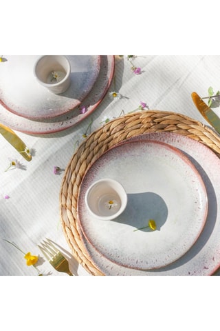 6 platos de postre de cerámica Agate - 22 cm