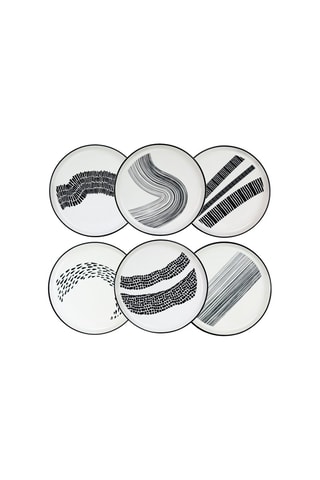 6 platos de postre de porcelana Yucatan - 20 cm