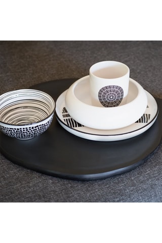 6 platos de postre de porcelana Yucatan - 20 cm