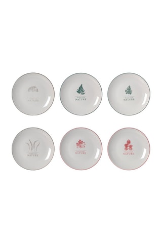 6 platos de postre de porcelana Hortus - 20 cm