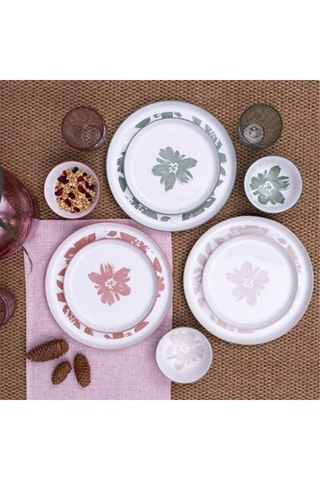 6 platos de postre de porcelana Hanae