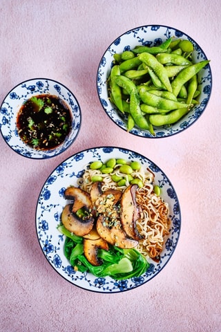 4 boles de cereales de cerámica Flor