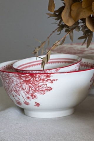 6 boles de porcelana Louise - 15 cm