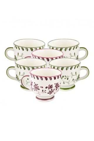 6 tazze in porcellana Trattoria 