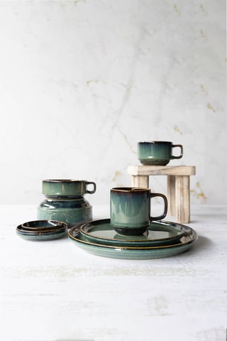 6 tazas de gres Jade - 36 cl