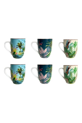 6 tazas de porcelana Borneo - 34 cl
