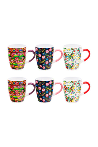 6 tazas de porcelana Muchacha - 34 cl