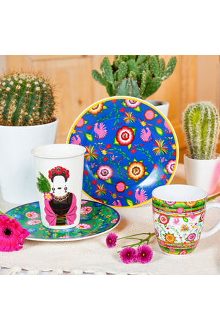 6 tazas de porcelana Muchacha - 34 cl