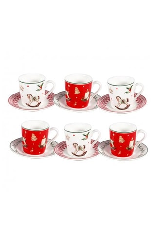 Juego de café de porcelana Souvenir d’Antan - 6 personas