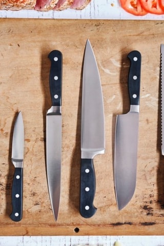 6 cuchillos de acero inoxidable Delish - 14 cm