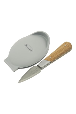 Cuchillo para ostras de acero inoxidable y haya Luxury Line