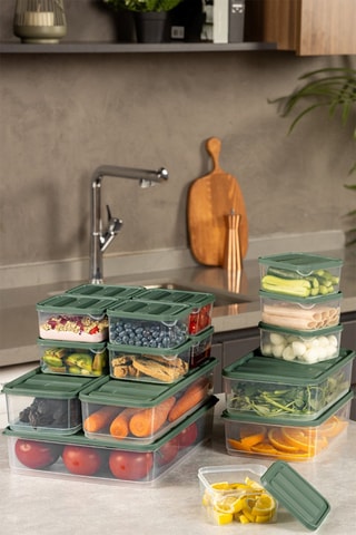 17 cajas de organización - de 350 a 3500 ml