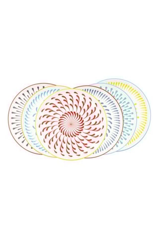 6 platos llanos de porcelana Kyoto