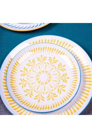 6 platos llanos de porcelana Kyoto