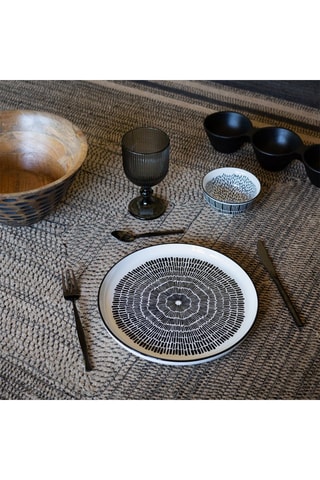 6 platos llanos de porcelana Yucatan - 26,5 cm