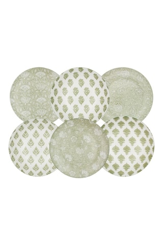 6 platos llanos de porcelana Soliman - 26 cm