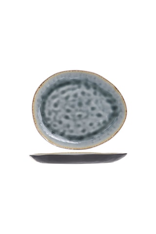 Plato llano ovalado de gres Laguna - 27 x 23 cm