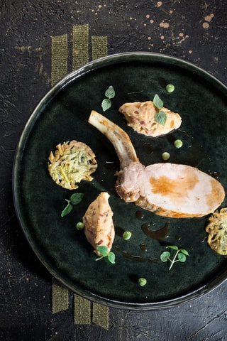 Plato llano de gres Laguna - 27 cm