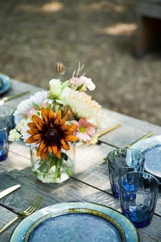 Plato llano de gres Laguna - 27 cm