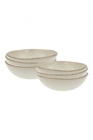 6 platos hondos de cerámica Coton 