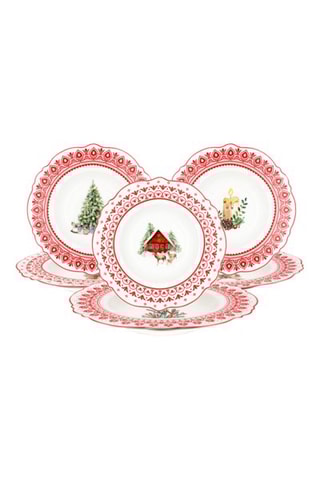 6 platos hondos de porcelana Souvenirs D'antan