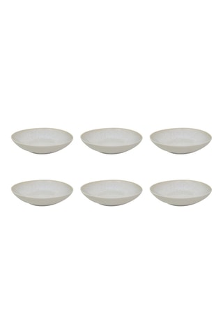 6 platos hondos de cerámica Nuage - 20 cm