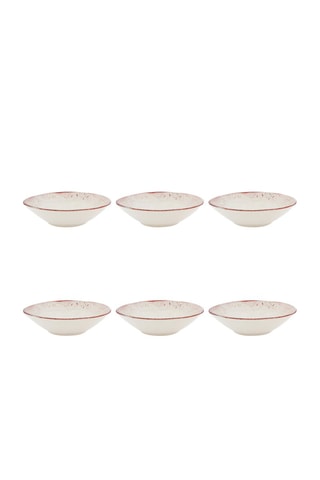 6 platos hondos de cerámica Agate - 21 cm