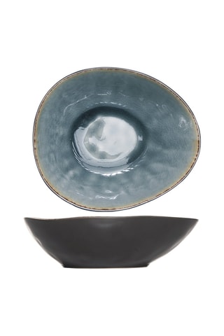 Plato hondo de gres Laguna - 20 x 16,5 x 6 cm