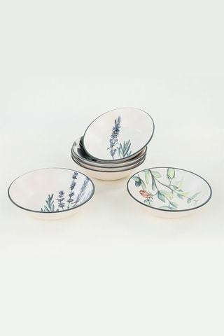 6 platos hondos de gres - 18 cm