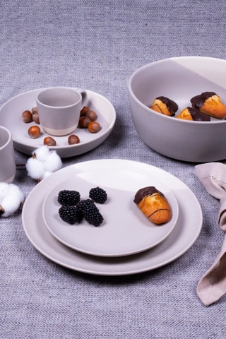 Vajilla de cerámica esmaltada Terre de Sienne - 18 piezas