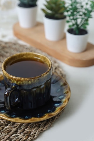 Juego de té de gres - 6 personas