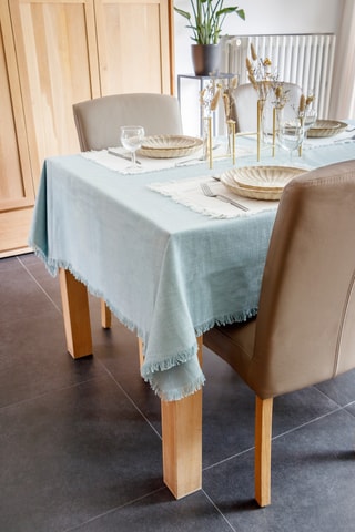 Mantel rectangular - Celeste - 250 x 140 cm