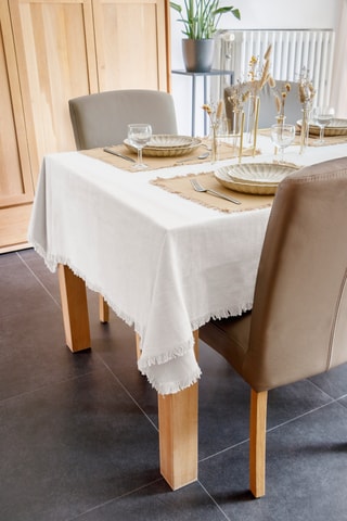 Mantel rectangular - Blanco - 250 x 140 cm