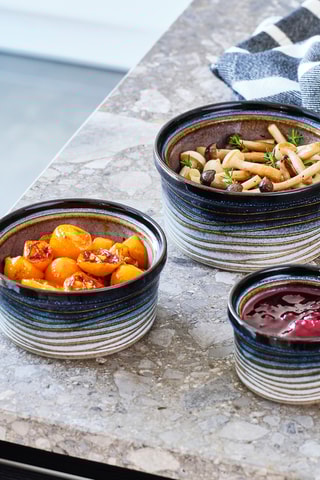 3 recipientes de gres