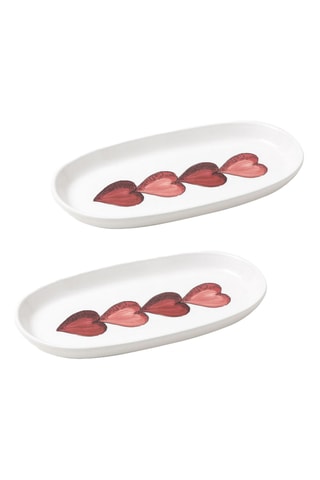 2 bandejas de cerámica - 26 x 14 x 3 cm