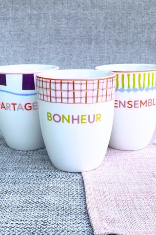 6 tazas de porcelana - 20 cl