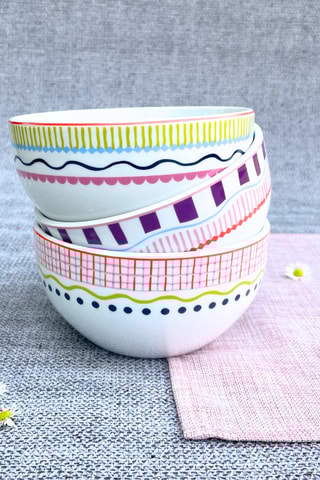 6 boles de porcelana - 50 cl