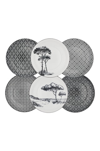 3 platos llanos de porcelana - 26,9 cm